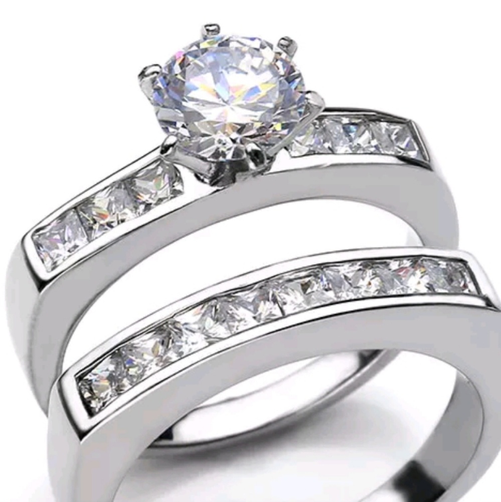 NWT Cz Wedding Set Size 6